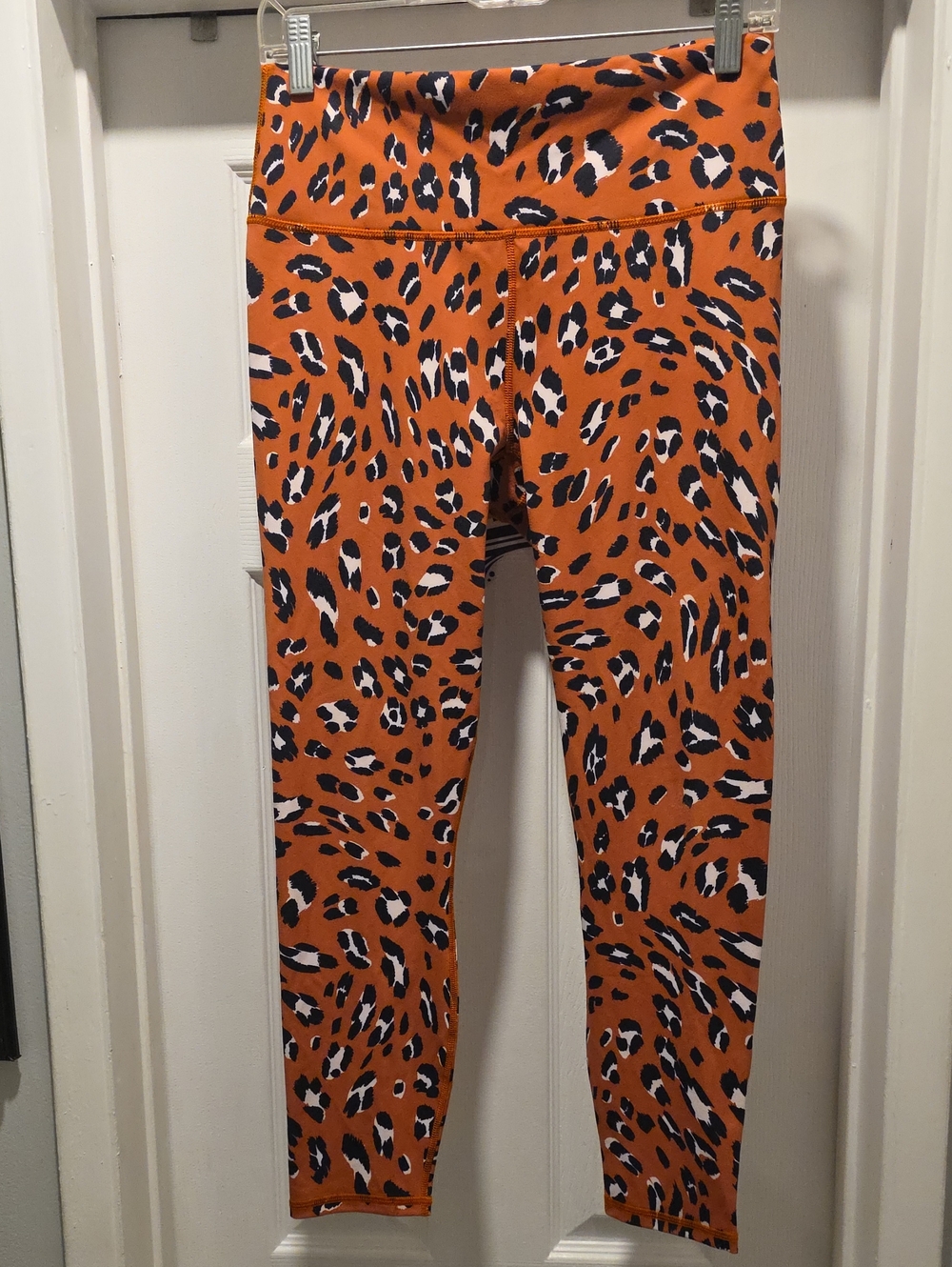 Orange Leopard Print Leggings